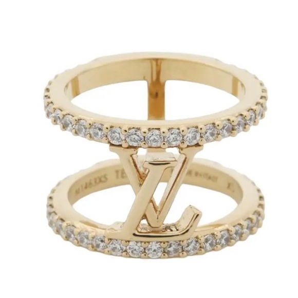 Louis Vuitton Gold Ring with Crystal Accents - comes with box - Picture 1 of 9